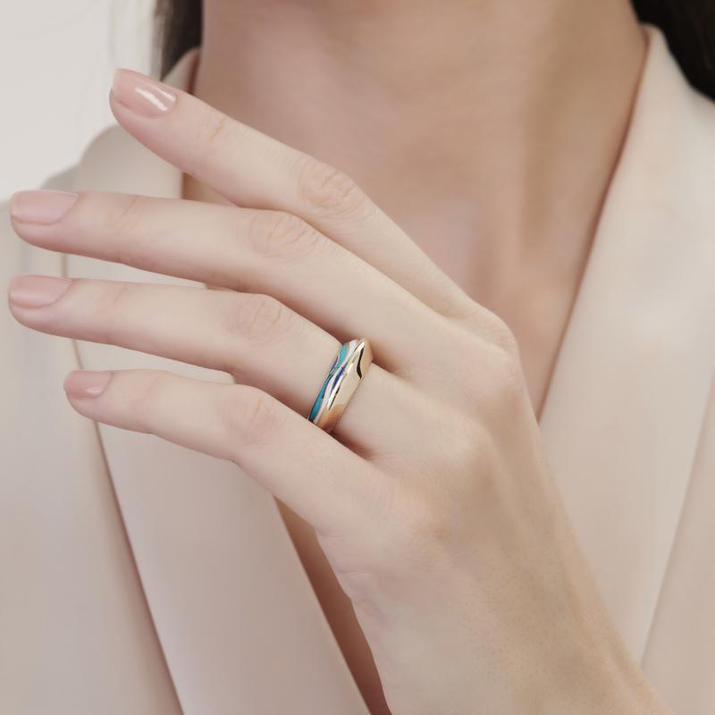 Moire Gold Ring