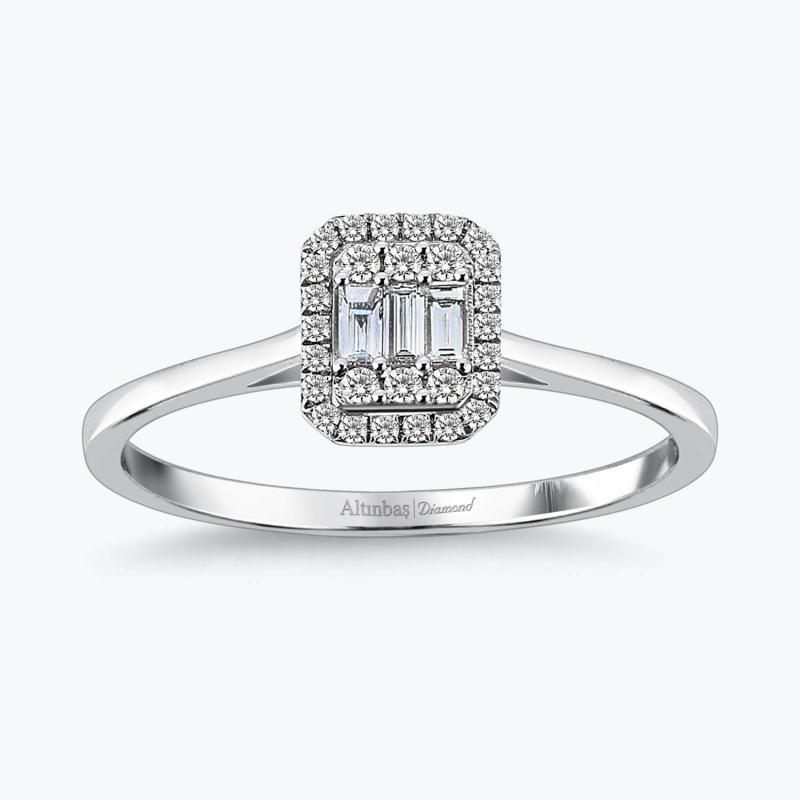 0.16 Carat Baguette Diamond Ring