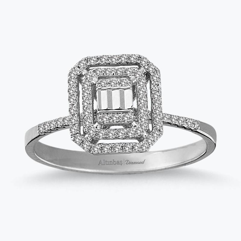 0.19 Carat Baguette Diamond Ring