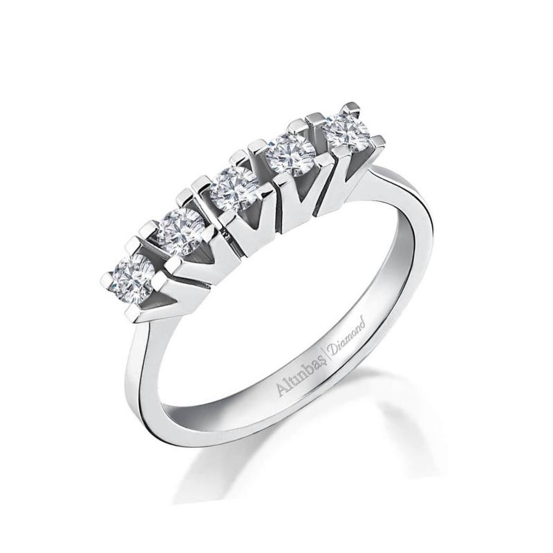 0.70 Carat Five Stone Diamond Ring