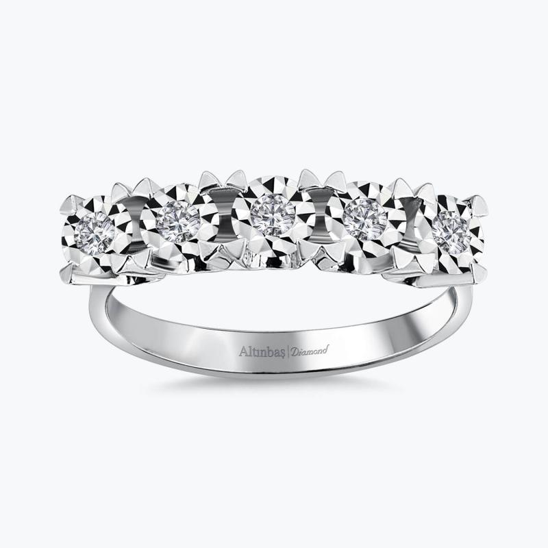 0.10 Carat Five Stone Diamond Ring