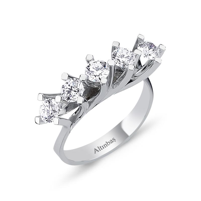 1.63 Carat Five Stone Diamond Ring