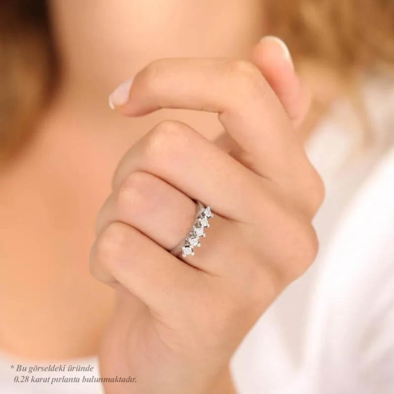 0.98 Carat Five Stone Diamond Ring