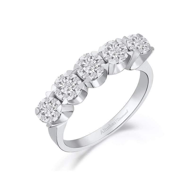 0.24 Carat Bouquet Five Stone Diamond Ring