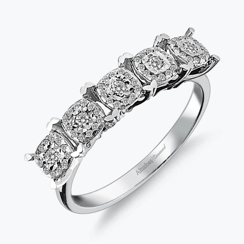 0.25 Carat Bouquet Five Stone Diamond Ring