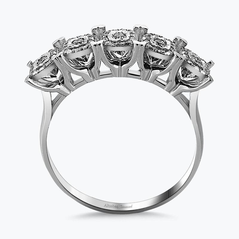 0.25 Carat Bouquet Five Stone Diamond Ring