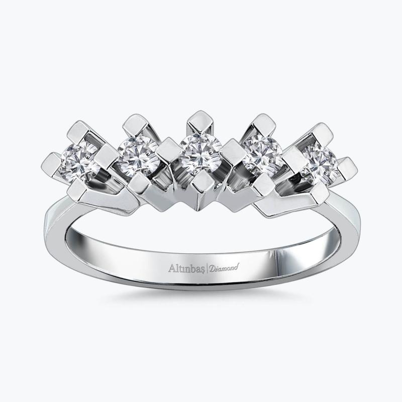 0.29 Carat Five Stone Diamond Ring