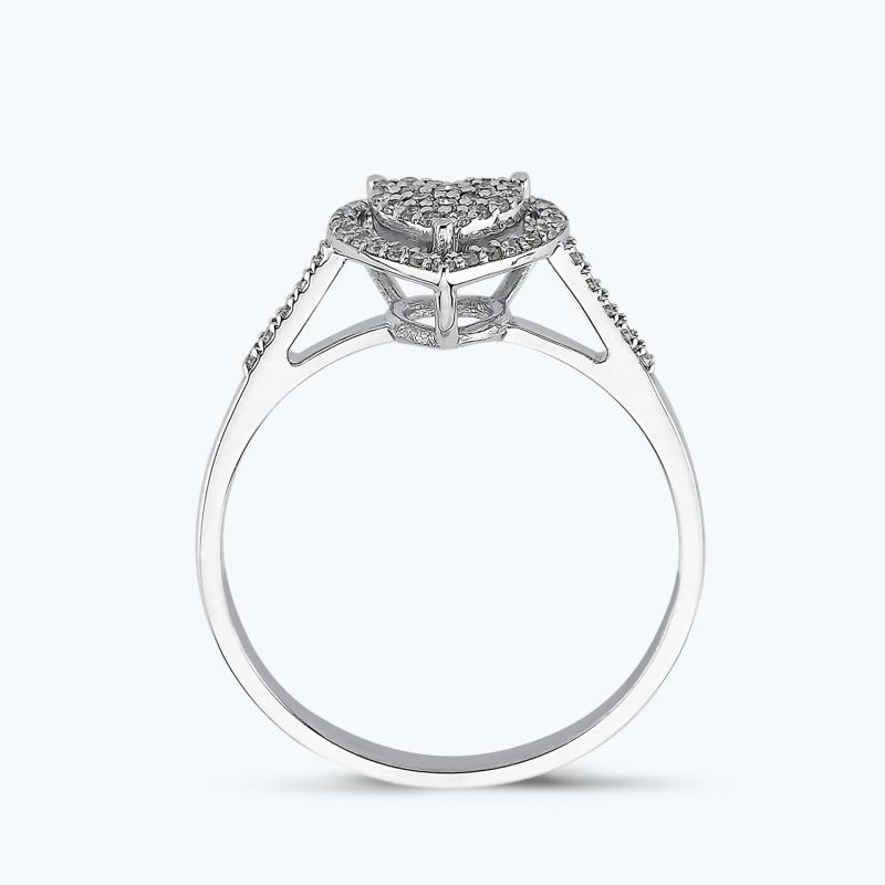 0.19 Carat Heart Diamond Ring
