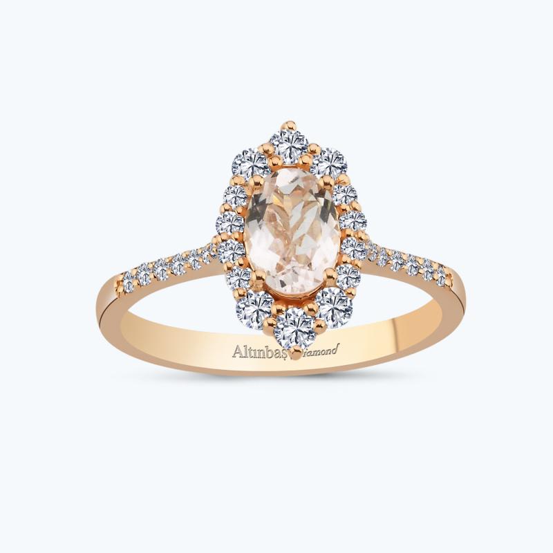 Pırlanta Morganite Taşlı Yüzük