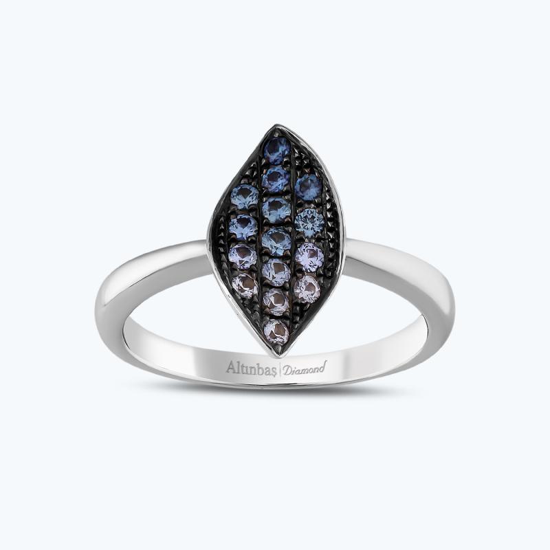 0.32 Carat Sapphire Diamond Ring