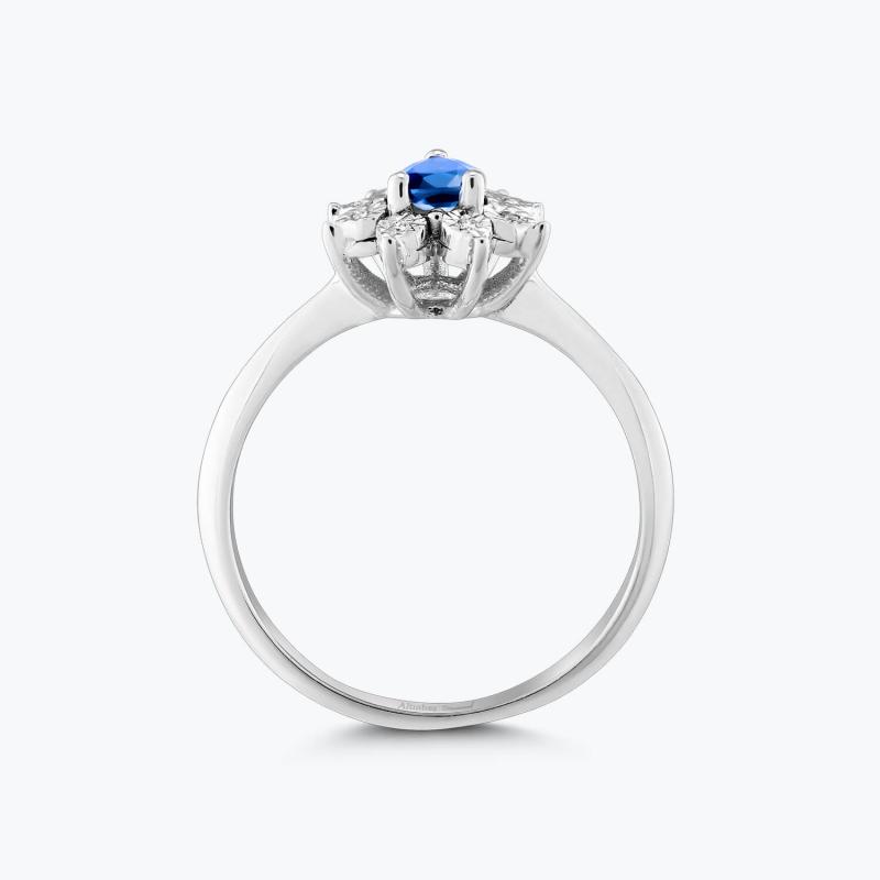 0.03 Carat Sapphire Diamond Ring
