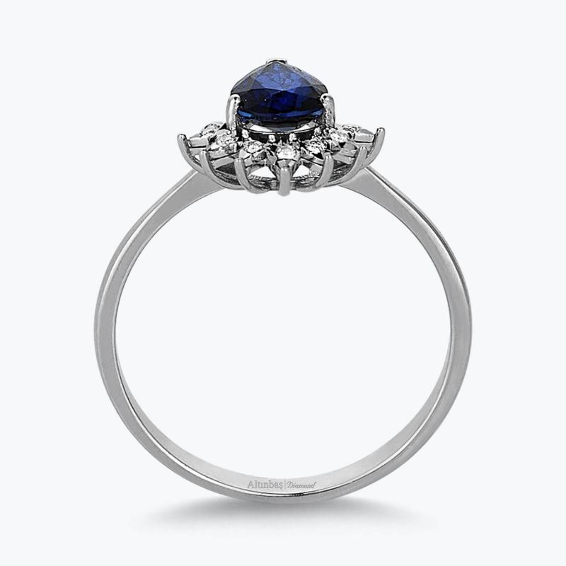 0.04 Carat Sapphire Diamond Ring