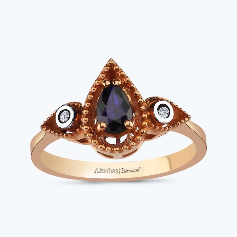 0.02 Carat Sapphire Diamond Ring