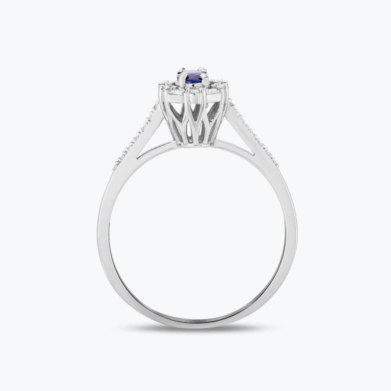 0.18 Carat Sapphire Diamond Ring