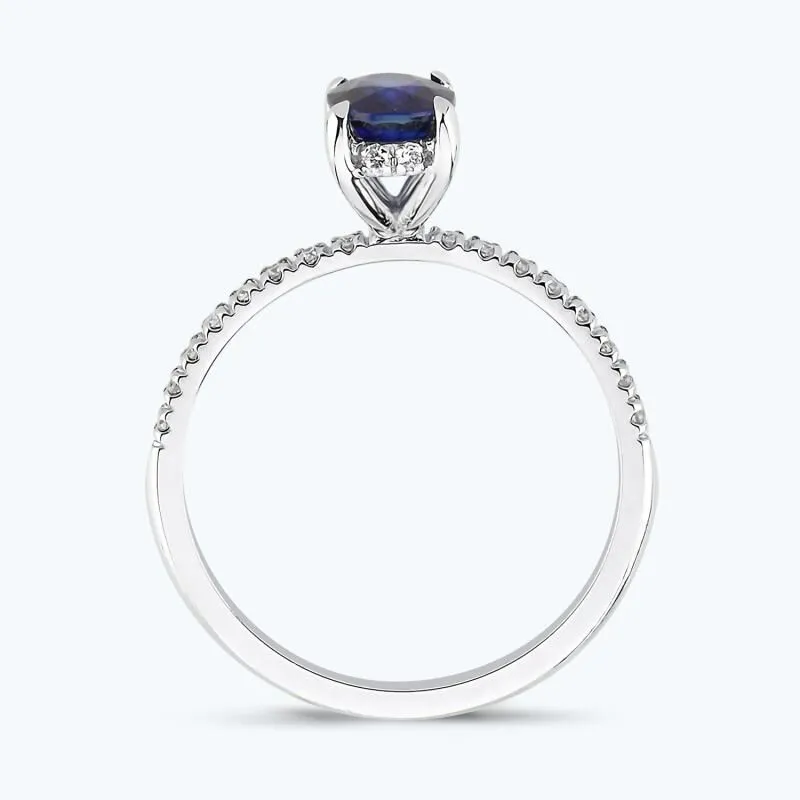 0.10 Carat Sapphire Diamond Ring