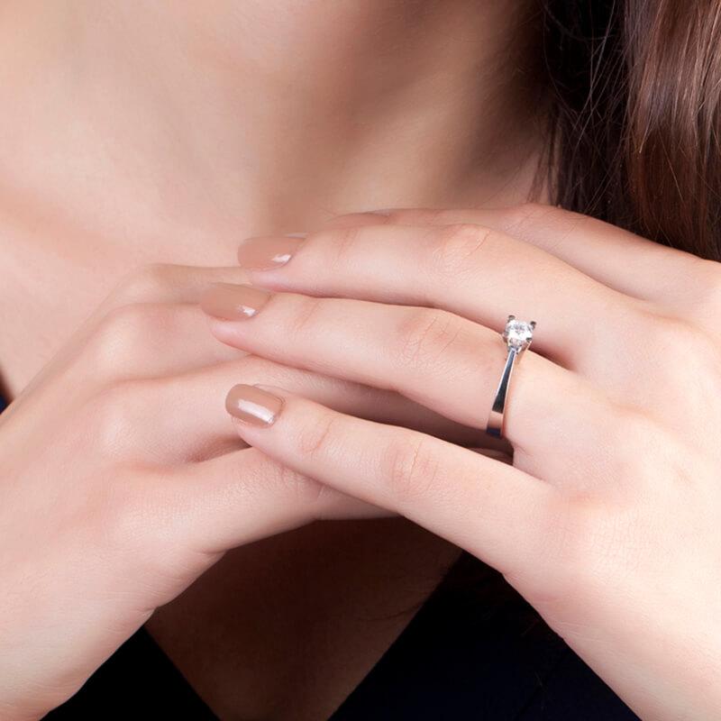 0.19 Carat Solitaire Diamond Ring