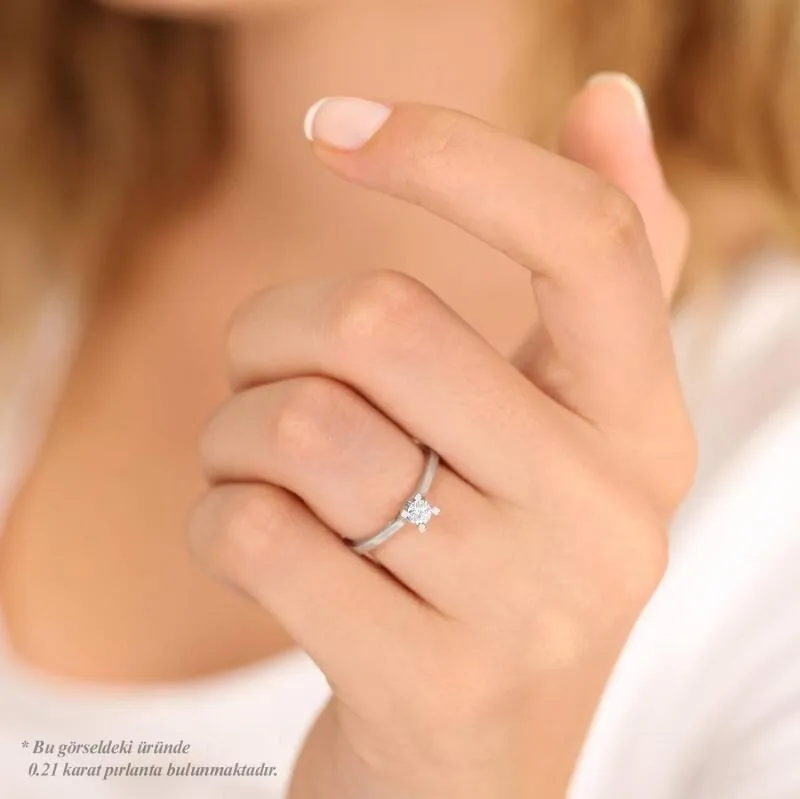 0.09 Carat Solitaire Diamond Ring