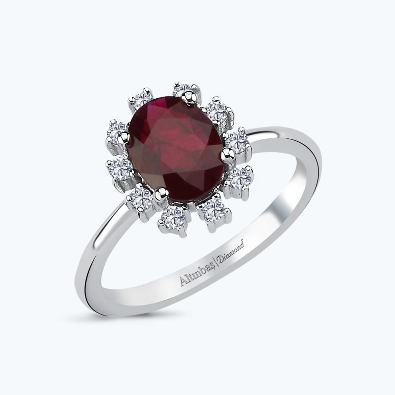 0.20 Carat Ruby Diamond Ring