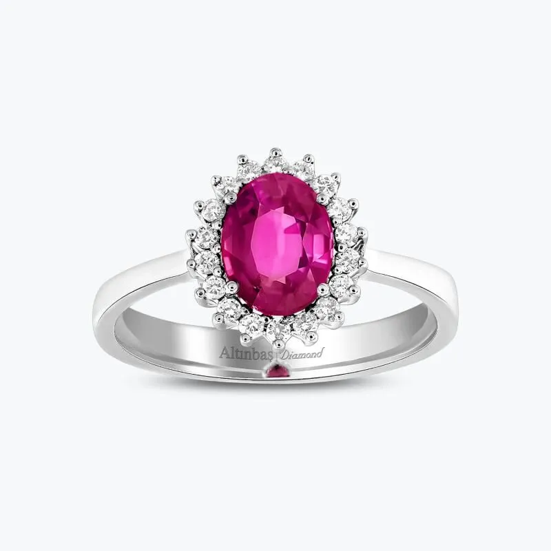 0.13 Carat Ruby Diamond Ring