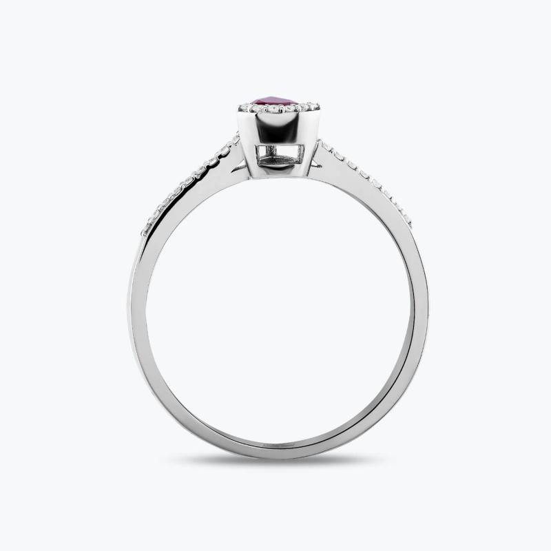 0.07 Carat Ruby Diamond Ring