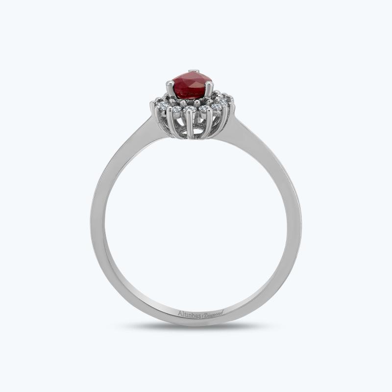 0.12 Carat Ruby Diamond Ring