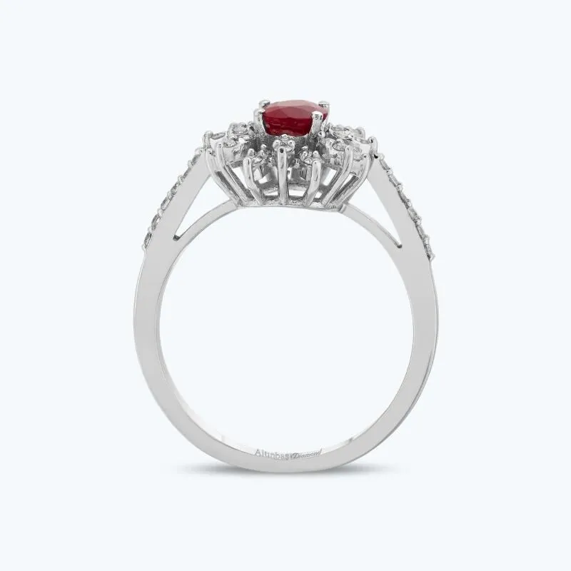 0.30 Carat Ruby Diamond Ring