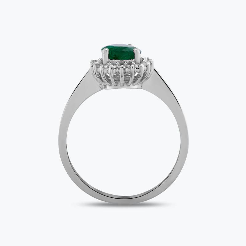 0.20 Carat Emerald Diamond Ring